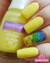 Unhas Decoradas amarelas